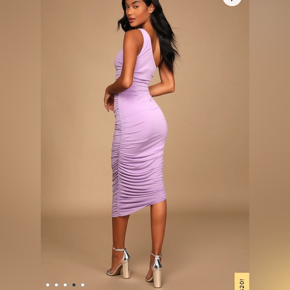 Lulus one shoulder lavender midi